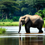Prompt 1: Central African Wildlife at Dzanga Bai**