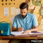 중앙아프리카 공화국 건강 및 예방 접종 - **Prompt:** A curious and well-prepared male traveler in his late 20s, wearing a light blue short-sl...