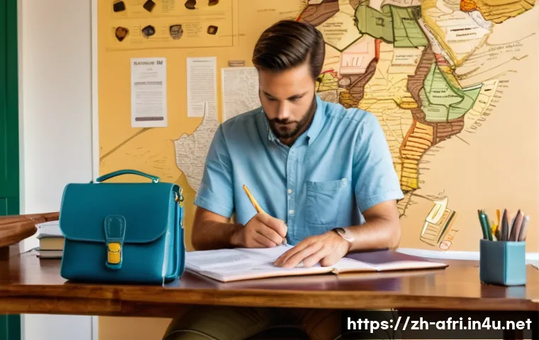 중앙아프리카 공화국 건강 및 예방 접종 - **Prompt:** A curious and well-prepared male traveler in his late 20s, wearing a light blue short-sl...