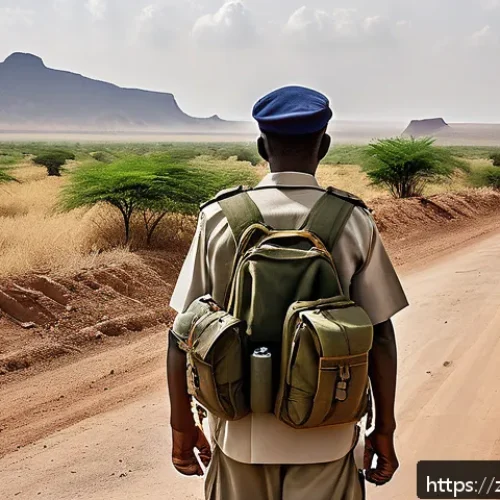 중앙아프리카 공화국에서 피해야 할 지역 - A detailed scene depicting a remote road in the northern Vakaga region near the Chad and Sudan borde...